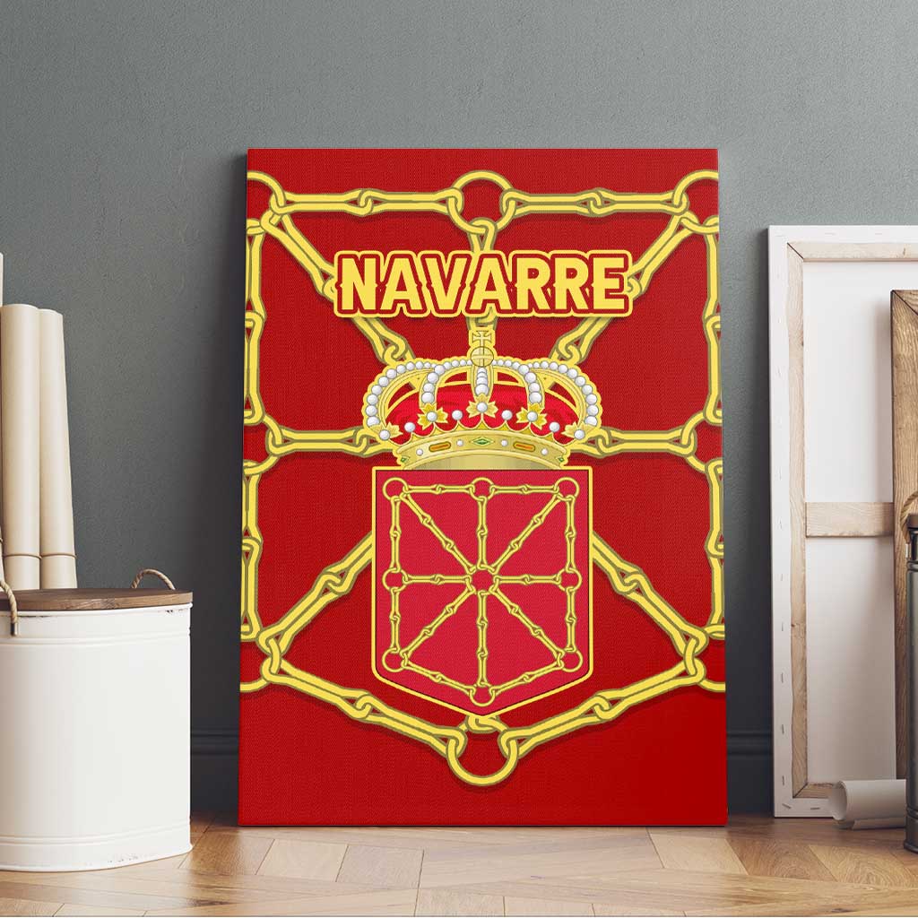 Navarre Flag Canvas Wall Art Autonomous Community of Spain - Wonder Print Shop