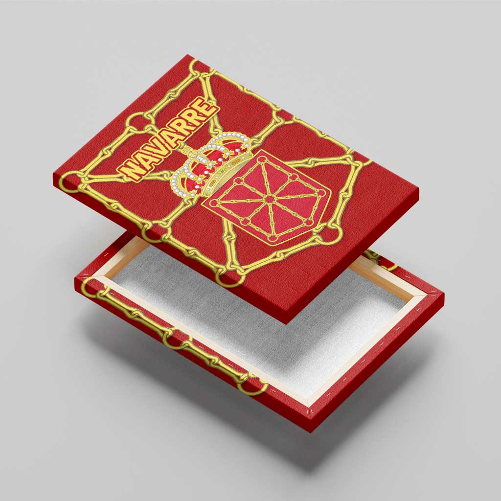 Navarre Flag Canvas Wall Art Autonomous Community of Spain - Wonder Print Shop