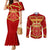 Navarre Flag Couples Matching Mermaid Dress and Long Sleeve Button Shirt Autonomous Community of Spain - Wonder Print Shop