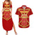Navarre Flag Couples Matching Summer Maxi Dress and Hawaiian Shirt Autonomous Community of Spain - Wonder Print Shop