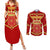 Navarre Flag Couples Matching Summer Maxi Dress and Long Sleeve Button Shirt Autonomous Community of Spain - Wonder Print Shop