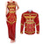 Navarre Flag Couples Matching Tank Maxi Dress and Long Sleeve Button Shirt Autonomous Community of Spain - Wonder Print Shop