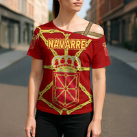 Navarre Flag Cross Shoulder Shirt Autonomous Community of Spain - Wonder Print Shop