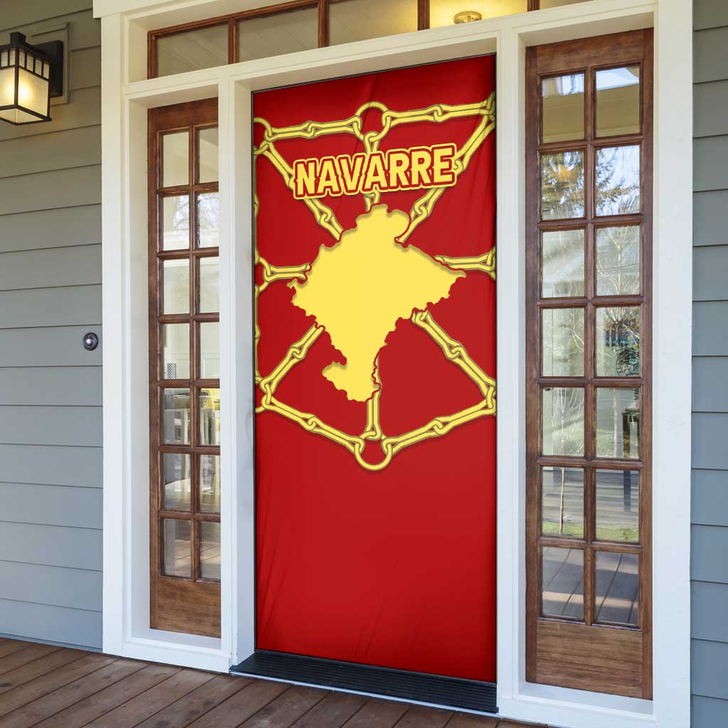 Navarre Flag Door Cover Autonomous Community of Spain - Wonder Print Shop