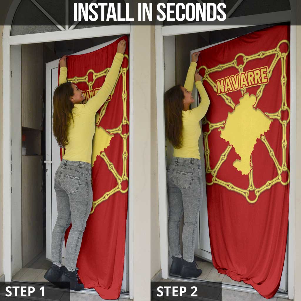 Navarre Flag Door Cover Autonomous Community of Spain - Wonder Print Shop