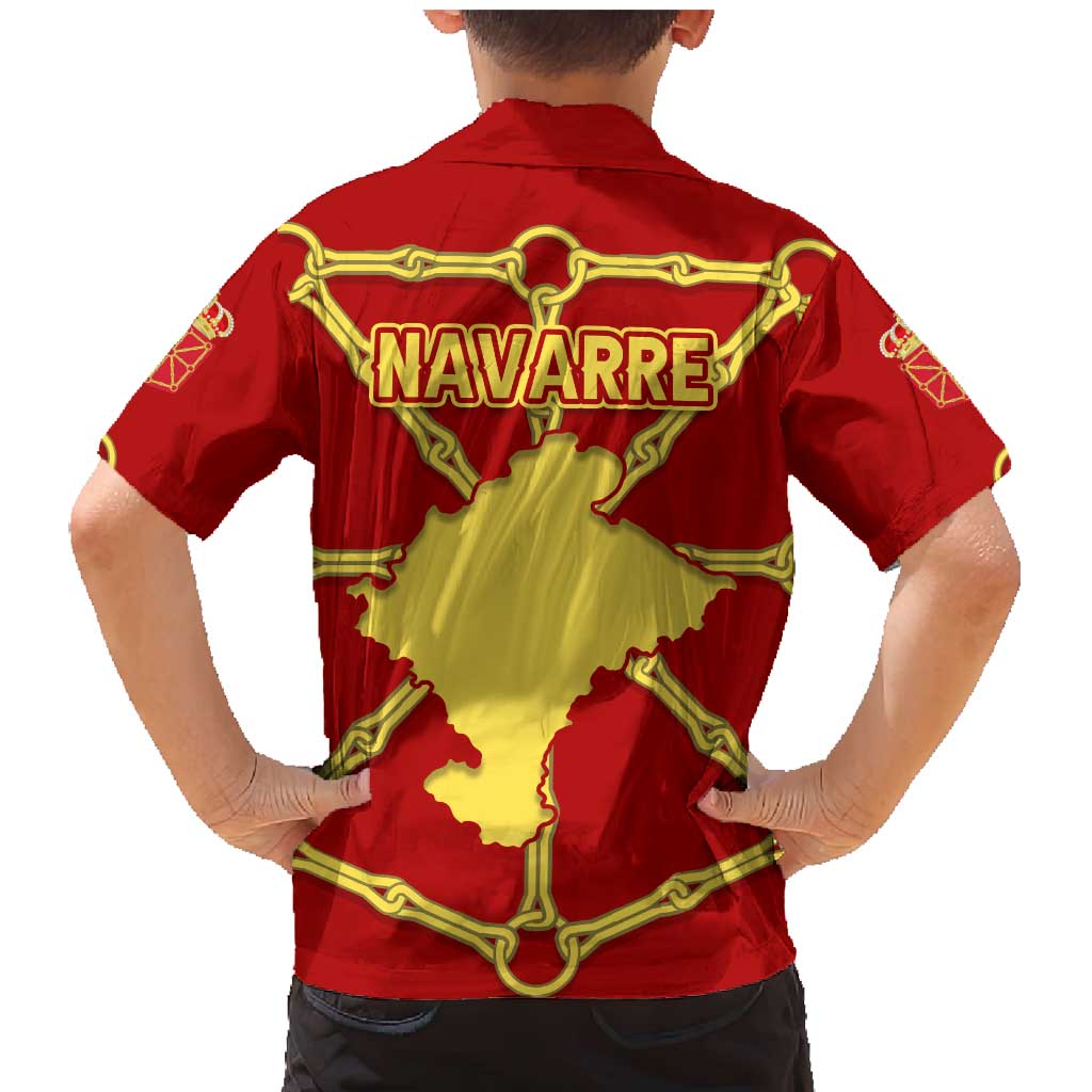 Navarre Flag Family Matching Mermaid Dress and Hawaiian Shirt Autonomous Community of Spain - Wonder Print Shop
