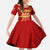 Navarre Flag Family Matching Off Shoulder Maxi Dress and Hawaiian Shirt Autonomous Community of Spain - Wonder Print Shop