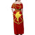 Navarre Flag Family Matching Off Shoulder Maxi Dress and Hawaiian Shirt Autonomous Community of Spain - Wonder Print Shop