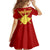 Navarre Flag Family Matching Off Shoulder Short Dress and Hawaiian Shirt Autonomous Community of Spain - Wonder Print Shop