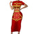 Navarre Flag Family Matching Short Sleeve Bodycon Dress and Hawaiian Shirt Autonomous Community of Spain - Wonder Print Shop