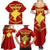 Navarre Flag Family Matching Summer Maxi Dress and Hawaiian Shirt Autonomous Community of Spain - Wonder Print Shop