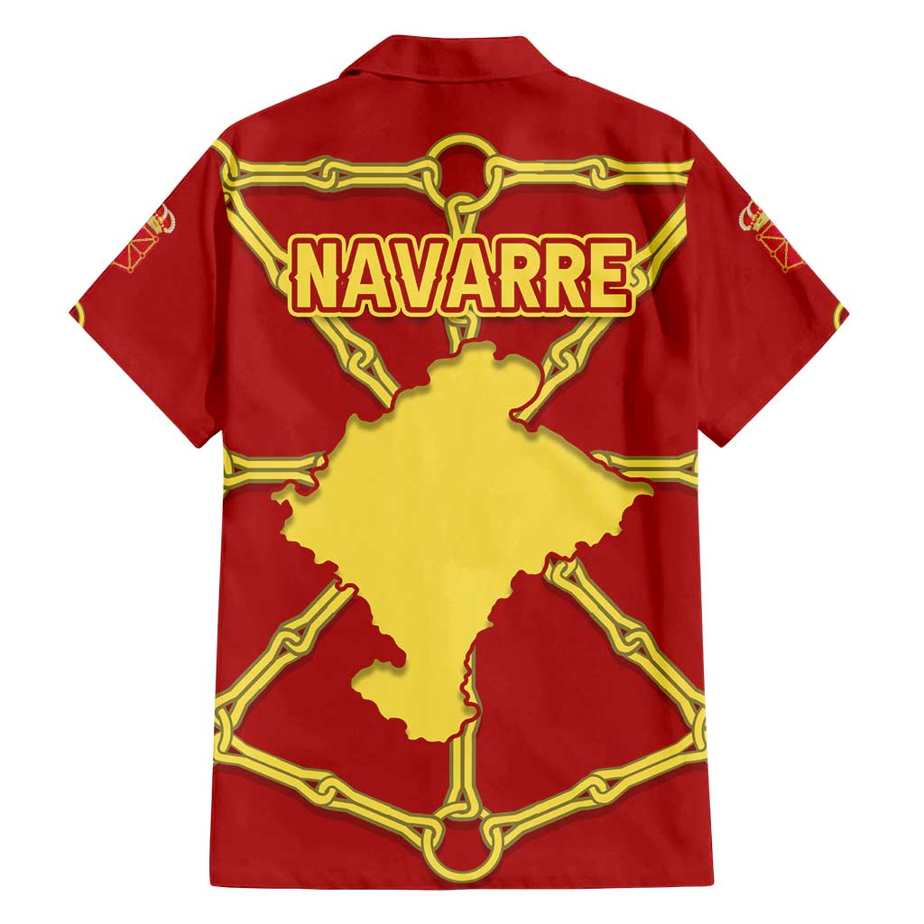 Navarre Flag Family Matching Summer Maxi Dress and Hawaiian Shirt Autonomous Community of Spain - Wonder Print Shop
