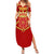 Navarre Flag Family Matching Summer Maxi Dress and Hawaiian Shirt Autonomous Community of Spain - Wonder Print Shop