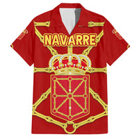 Navarre Flag Family Matching Tank Maxi Dress and Hawaiian Shirt Autonomous Community of Spain - Wonder Print Shop