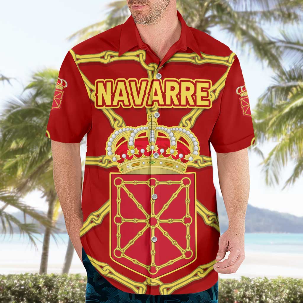 Navarre Flag Hawaiian Shirt Autonomous Community of Spain - Wonder Print Shop