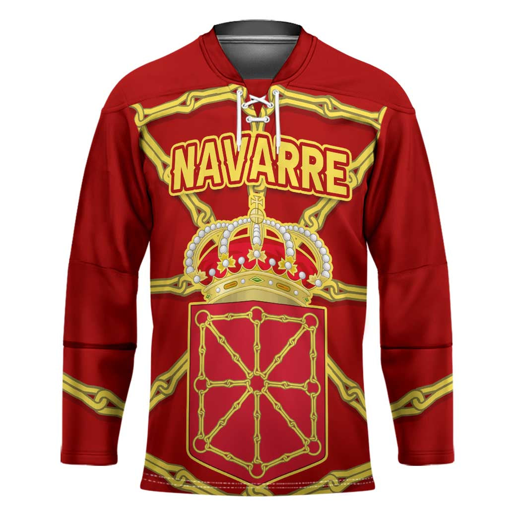 Navarre Flag Hockey Jersey Autonomous Community of Spain - Wonder Print Shop