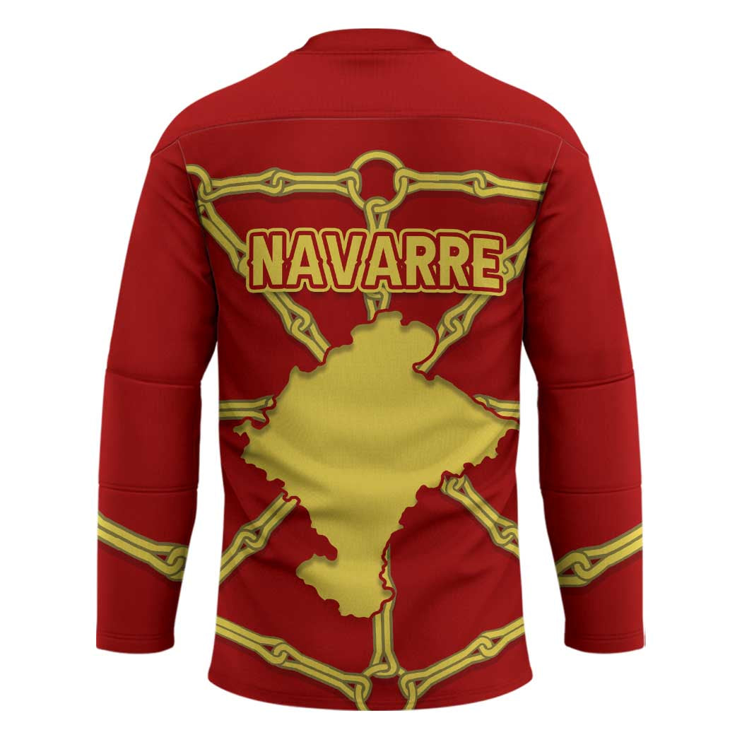 Navarre Flag Hockey Jersey Autonomous Community of Spain - Wonder Print Shop