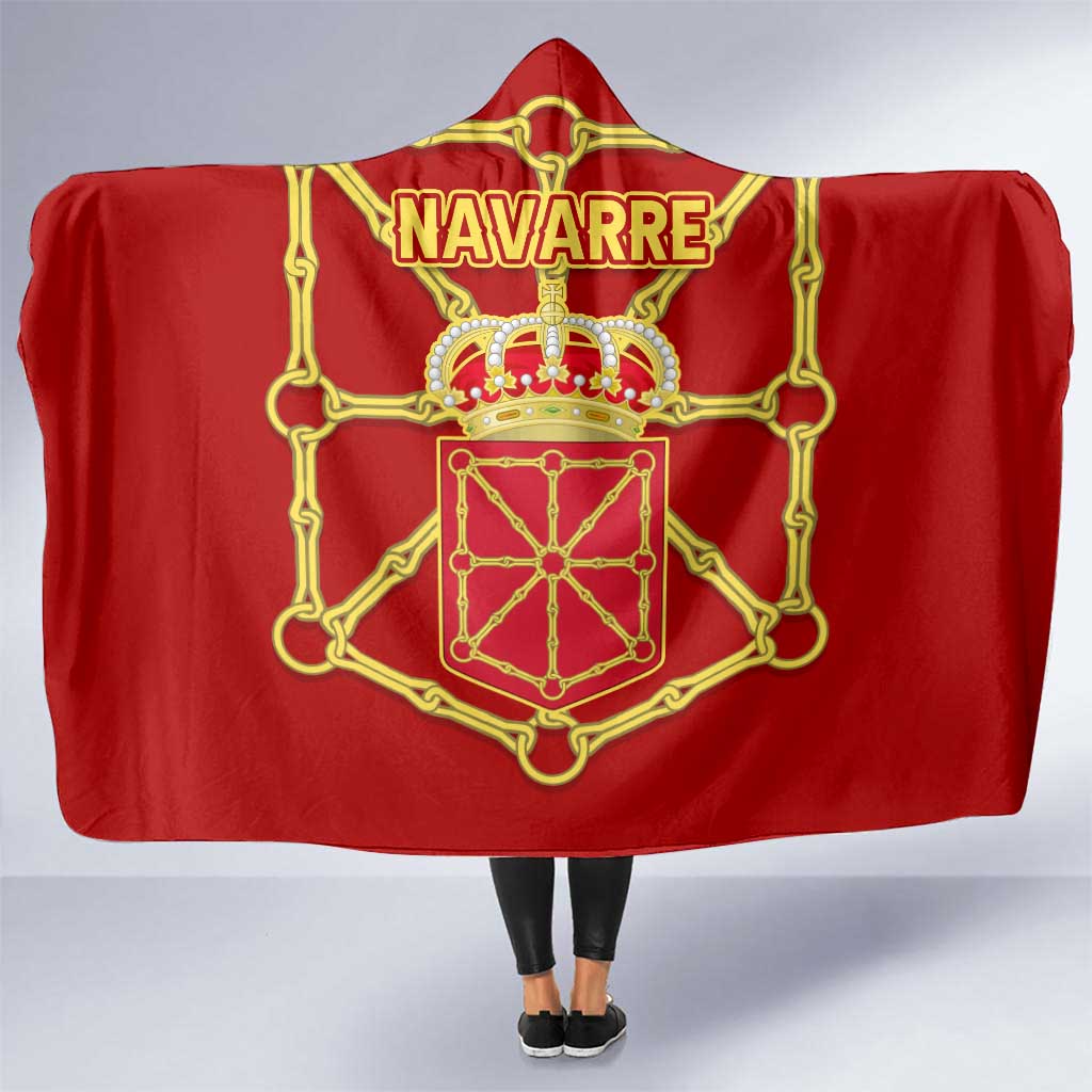 Navarre Flag Hooded Blanket Autonomous Community of Spain - Wonder Print Shop