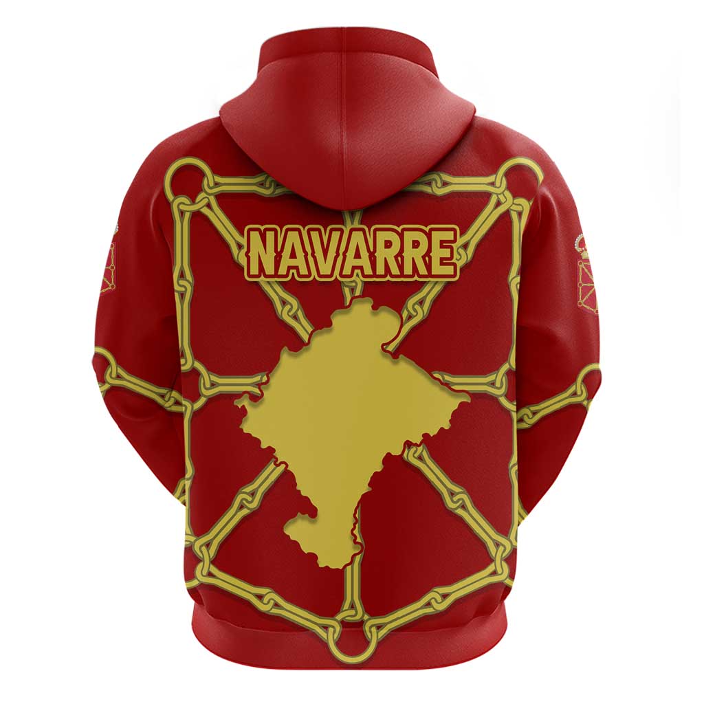 Navarre Flag Hoodie Autonomous Community of Spain - Wonder Print Shop
