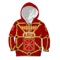 Navarre Flag Kid Hoodie Autonomous Community of Spain - Wonder Print Shop