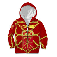 Navarre Flag Kid Hoodie Autonomous Community of Spain - Wonder Print Shop