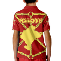 Navarre Flag Kid Polo Shirt Autonomous Community of Spain - Wonder Print Shop