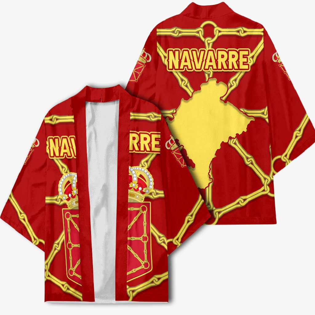 Navarre Flag Kimono Autonomous Community of Spain - Wonder Print Shop