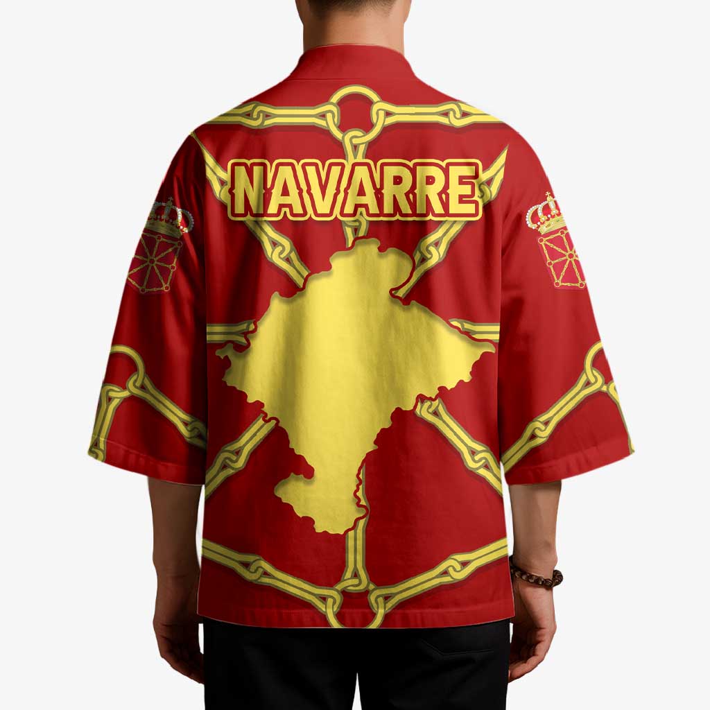 Navarre Flag Kimono Autonomous Community of Spain - Wonder Print Shop