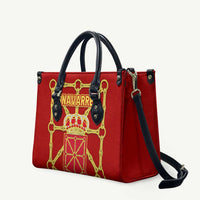 Navarre Flag Leather Bag Autonomous Community of Spain - Wonder Print Shop