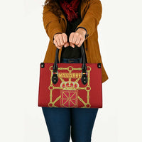 Navarre Flag Leather Bag Autonomous Community of Spain - Wonder Print Shop
