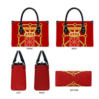 Navarre Flag Leather Bag Autonomous Community of Spain - Wonder Print Shop