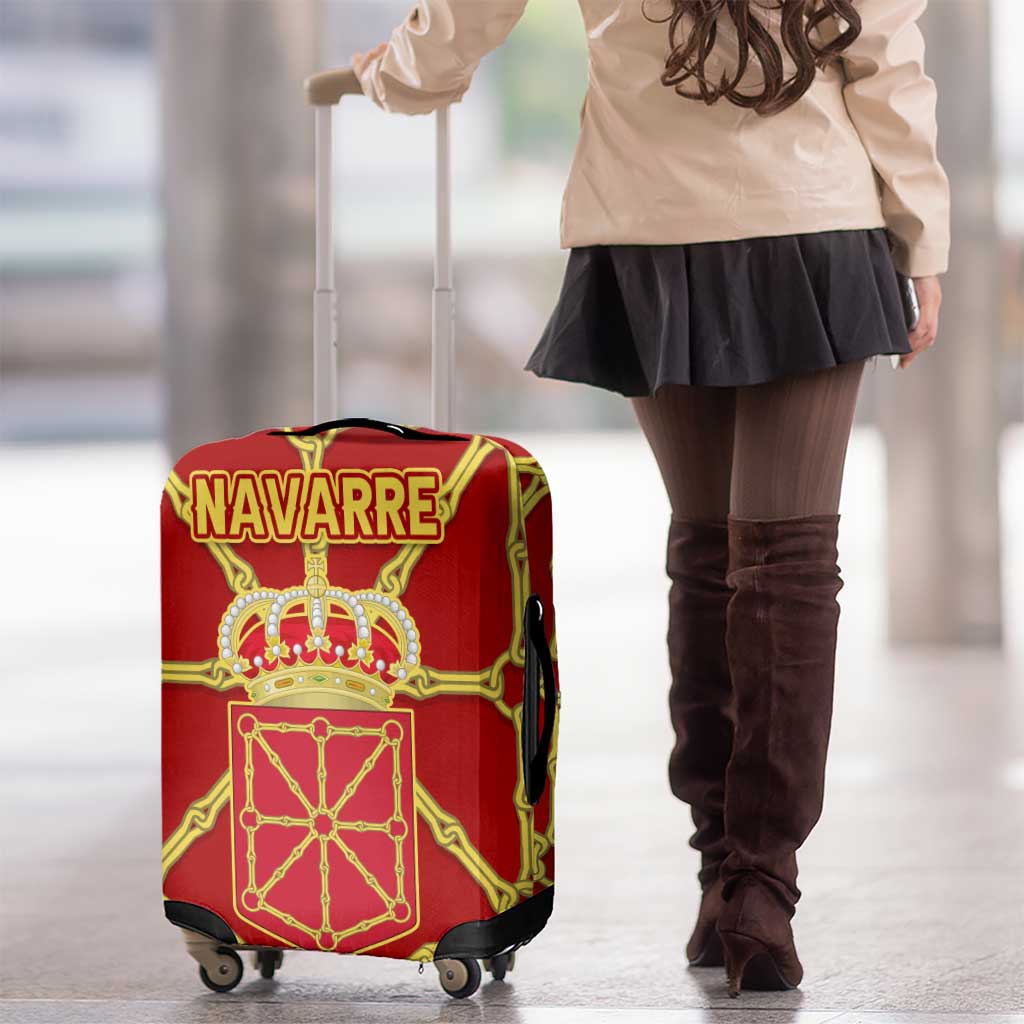 Navarre Flag Luggage Cover Autonomous Community of Spain - Wonder Print Shop