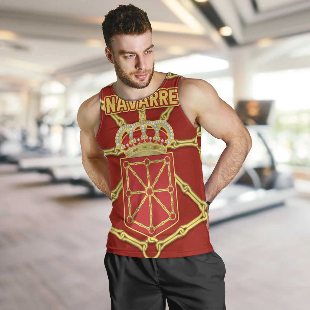 Navarre Flag Men Tank Top Autonomous Community of Spain - Wonder Print Shop