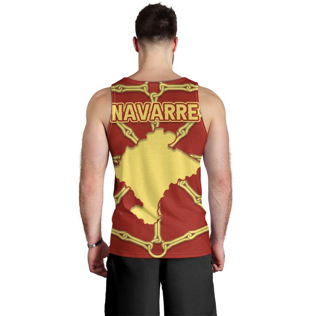 Navarre Flag Men Tank Top Autonomous Community of Spain - Wonder Print Shop