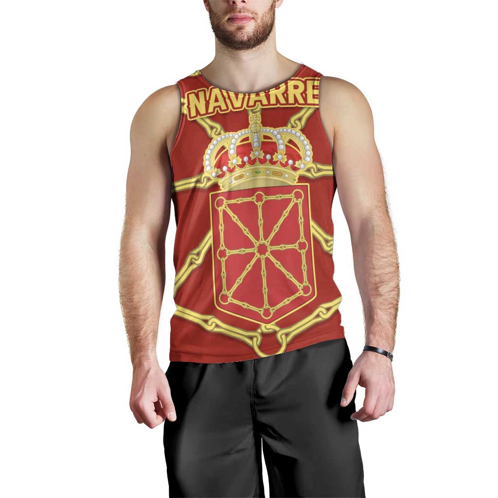 Navarre Flag Men Tank Top Autonomous Community of Spain - Wonder Print Shop
