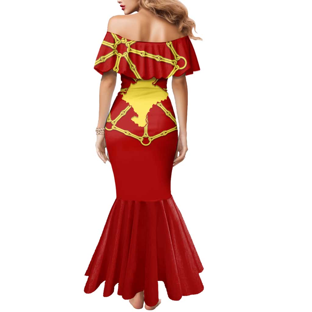 Navarre Flag Mermaid Dress Autonomous Community of Spain - Wonder Print Shop