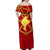 Navarre Flag Off Shoulder Maxi Dress Autonomous Community of Spain - Wonder Print Shop