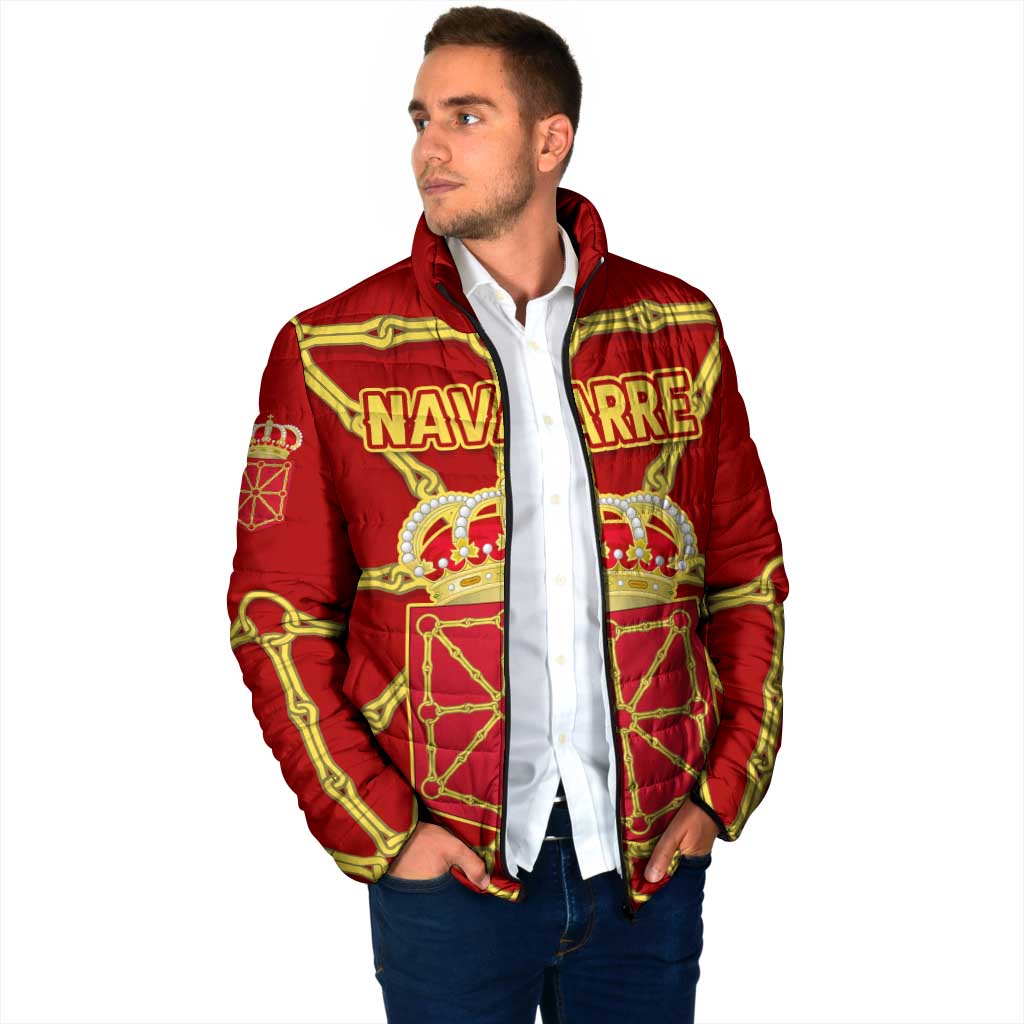 Navarre Flag Padded Jacket Autonomous Community of Spain - Wonder Print Shop