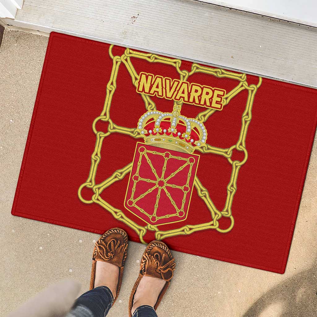 Navarre Flag Rubber Doormat Autonomous Community of Spain - Wonder Print Shop