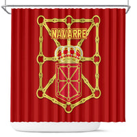 Navarre Flag Shower Curtain Autonomous Community of Spain - Wonder Print Shop