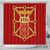 Navarre Flag Shower Curtain Autonomous Community of Spain - Wonder Print Shop