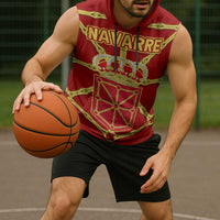 Navarre Flag Sleeveless Hoodie Autonomous Community of Spain - Wonder Print Shop