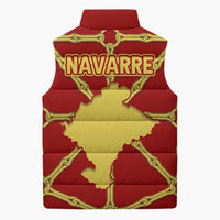 Navarre Flag Sleeveless Puffer Jacket Autonomous Community of Spain - Wonder Print Shop