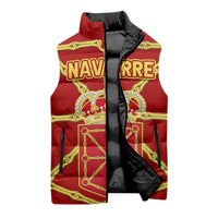 Navarre Flag Sleeveless Puffer Jacket Autonomous Community of Spain - Wonder Print Shop
