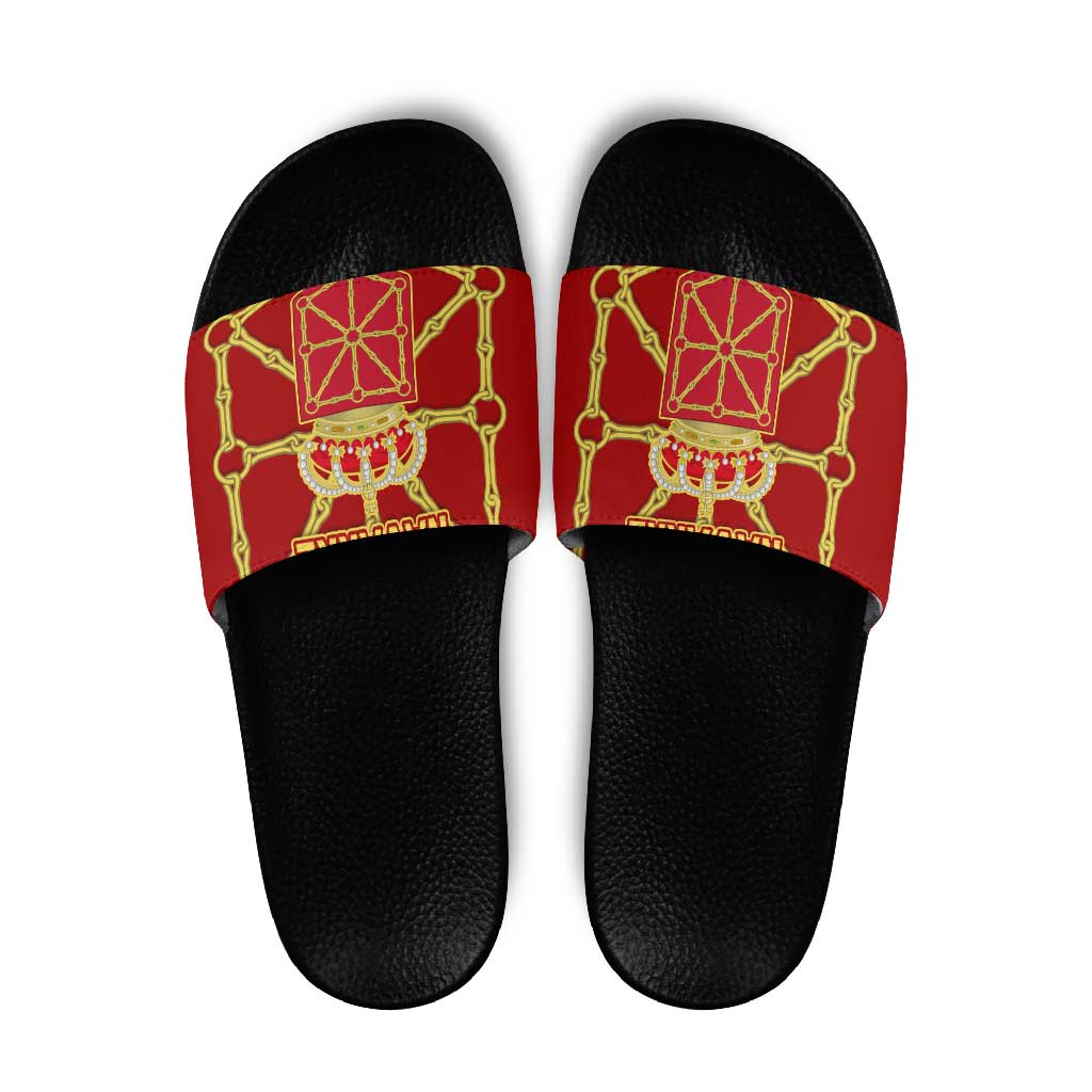 Navarre Flag Slide Sandals Autonomous Community of Spain - Wonder Print Shop