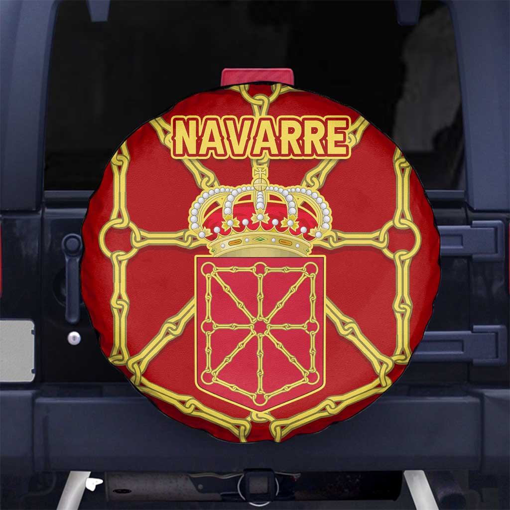Navarre Flag Spare Tire Cover Autonomous Community of Spain - Wonder Print Shop