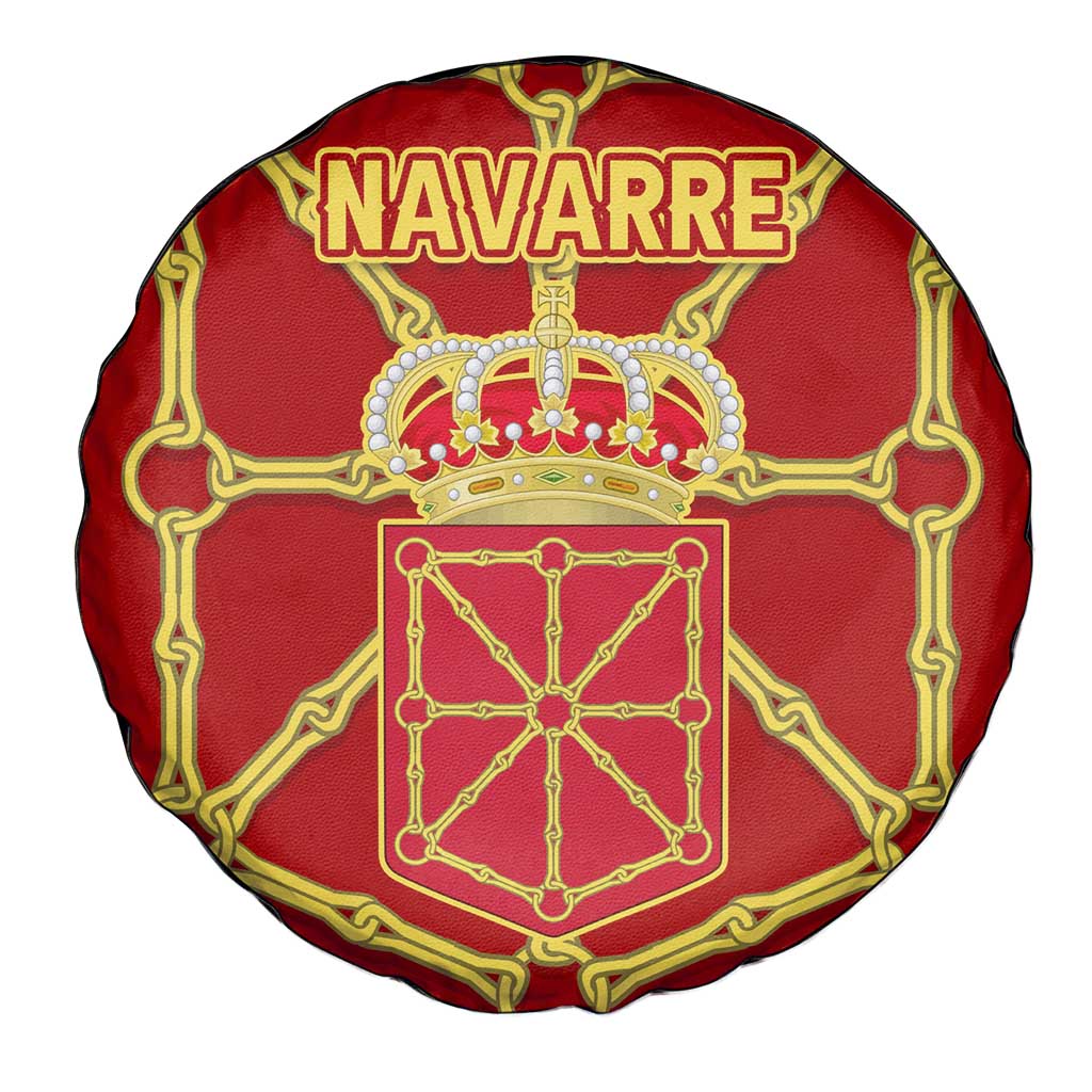 Navarre Flag Spare Tire Cover Autonomous Community of Spain - Wonder Print Shop