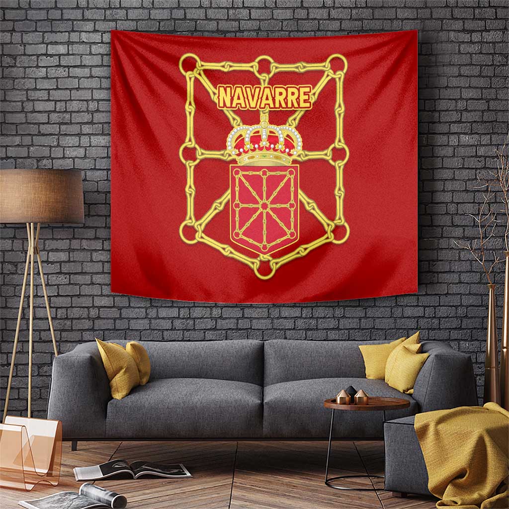 Navarre Flag Tapestry Autonomous Community of Spain - Wonder Print Shop