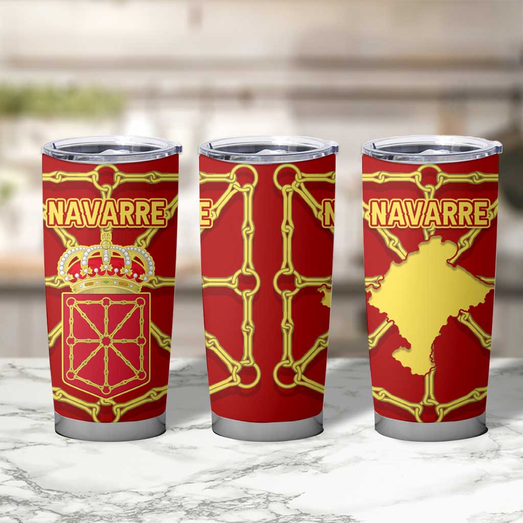 Navarre Flag Tumbler Cup Autonomous Community of Spain - Wonder Print Shop