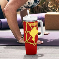 Navarre Flag Tumbler With Handle Autonomous Community of Spain - Wonder Print Shop